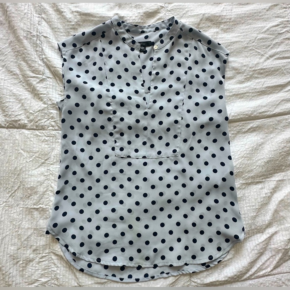 J Crew Polka Dot Blouse xxs